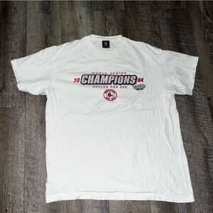 Vintage Boston Red‎ Sox 2004 World Series Champions T-shirt Size Large Y2K